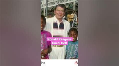 Ronald Reagan rocking that Gucci belt. [1990] .